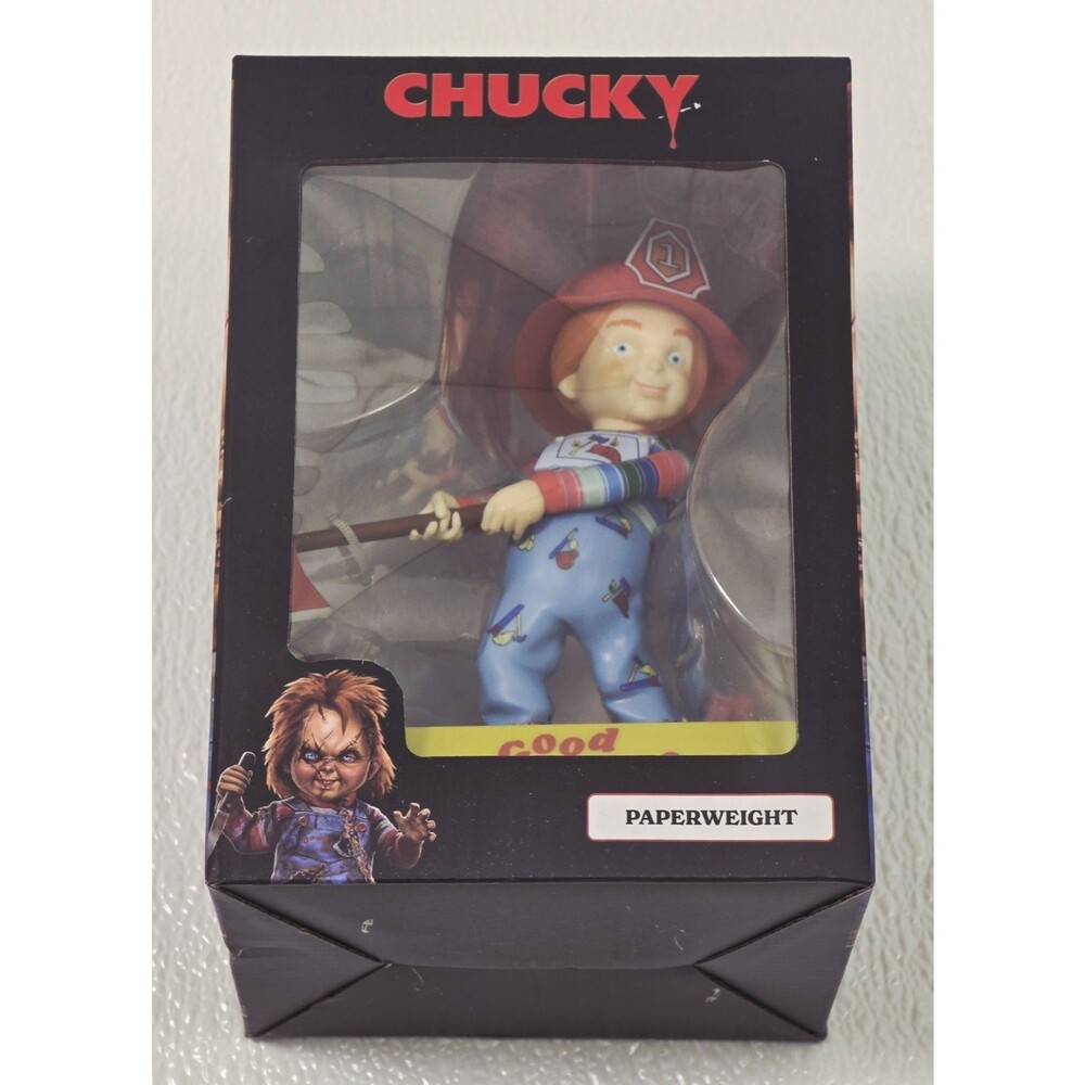 Chucky Paperweight Good Guys Fireman Figure Horror Halloween New